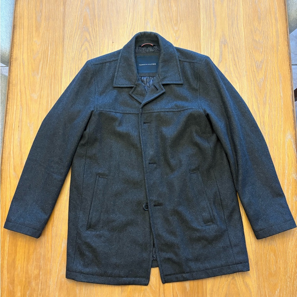Tommy Hilfiger Men's Dark Gray Pea Coat